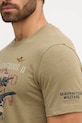 Aeronautica Militare t-shirt bawełniany TS2472UJ00708 zielony
