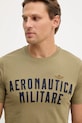 Βαμβακερό μπλουζάκι Aeronautica Militare πράσινο TS2478UJ00641