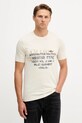 Aeronautica Militare t-shirt in cotone sovrastampa beige TS2479UJ00641