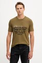 Aeronautica Militare t-shirt in cotone sovrastampa verde TS2479UJ00641