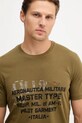 Aeronautica Militare t-shirt in cotone verde TS2479UJ00641