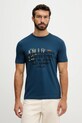 Хлопковая футболка Aeronautica Militare хлопок голубой TS2479UJ00641