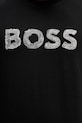 Βαμβακερό μπλουζάκι BOSS Orange 50554616 μαύρο