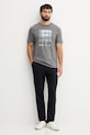 Хлопковая футболка BOSS Orange 50554640 серый AW25