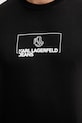 Памучна тениска Karl Lagerfeld Jeans A4M17020 черен