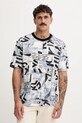 Karl Lagerfeld Jeans t-shirt bawełniany wzorzyste szary A4M17031