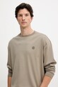 BOSS longsleeve bawełniany zielony 50557846