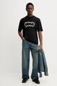 Бавовняна футболка Hugo Blue 50549155 чорний AW25