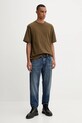 G-Star tricou din bumbac D26817.D593 maro AW25
