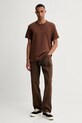 G-Star t-shirt bawełniany D24449.D976 brązowy AW25