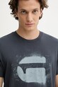 G-Star t-shirt bawełniany granatowy D26833.D101