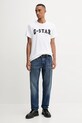 G-Star t-shirt bawełniany D26840.C336 biały AW25