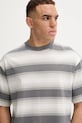 Hugo Blue t-shirt bawełniany szary 50548323