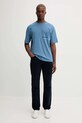 Βαμβακερό μπλουζάκι Hugo Blue 50549120 μπλε AW25