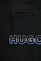 Βαμβακερό μπλουζάκι Hugo Blue 50549120 μαύρο