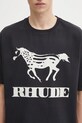 RHUDE t-shirt bawełniany Dinero czarny RHFW25TT01012