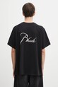 RHUDE t-shirt bawełniany Classique raglan bawełna czarny RHFW25TT09012