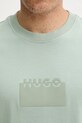 Bavlněné tričko HUGO zelená 50546867