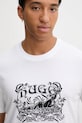 HUGO t-shirt bawełniany biały 50548565