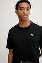 Converse t-shirt bawełniany czarny CVM5T876