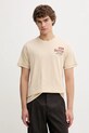 Odzież Von Dutch t-shirt bawełniany VD.1.TR.ARIZO beżowy