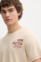 Von Dutch t-shirt bawełniany beżowy VD.1.TR.ARIZO