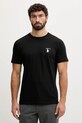 Lindbergh t-shirt bawełniany aplikacja czarny 30.400235