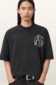Βαμβακερό μπλουζάκι AllSaints ANATOMICA μαύρο M046PD