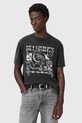 Βαμβακερό μπλουζάκι AllSaints CHINGFORD στάμπα γκρί M002PD