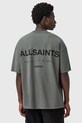 AllSaints t-shirt bawełniany FUTURE nadruk zielony M006PD