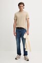 Бавовняна футболка Guess Jeans M5BI42.K8HM0 бежевий AW25