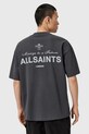 AllSaints t-shirt bawełniany HERALD nadruk czarny M015PD