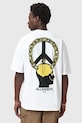 AllSaints tricou din bumbac SCREWED print alb M021PD