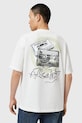 AllSaints t-shirt bawełniany REEL nadruk biały M019PD