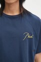 RHUDE t-shirt bawełniany Classique Raglan granatowy RHPF25TT16012