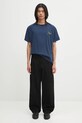 RHUDE t-shirt bawełniany Classique Raglan RHPF25TT16012 granatowy