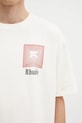 Βαμβακερό μπλουζάκι RHUDE Chevron Logo Repeat μπεζ RHPF25TT03012