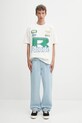 RHUDE t-shirt in cotone Roadway Racing RHPF25TT11012 beige