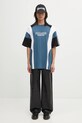 Martine Rose cotton t-shirt Oversized Panelled 630JE01529D blue
