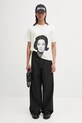 Βαμβακερό μπλουζάκι Wales Bonner Selah Oversized T Shirt UA25JE29.JE01.100 μπεζ