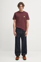 Carhartt WIP t-shirt bawełniany S/S Pocket T-Shirt I030434.33KXX bordowy