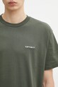 Carhartt WIP t-shirt bawełniany S/S Script Embroidery T-Shirt zielony I030435.3CDXX