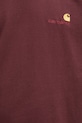 Carhartt WIP tricou din bumbac S/S American Script T-Shirt burgundia I029956.33KXX