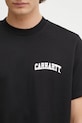 Carhartt WIP t-shirt bawełniany S/S University Script T-Shirt czarny I036110.0D2XX
