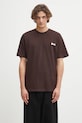 Carhartt WIP t-shirt bawełniany S/S Madison T-Shirt gładkie brązowy I033000.39GXX