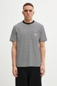 Carhartt WIP t-shirt bawełniany S/S Verner Pocket T-Shirt wzorzyste czarny I033816.2JGXX