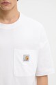 Памучна тениска Carhartt WIP S/S Work Pocket T-Shirt бял I035523.02XX