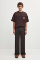 Бавовняна футболка Carhartt WIP S/S Work Pocket T-Shirt I035523.33HXX коричневий