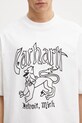 Carhartt WIP t-shirt bawełniany S/S Hackwork T-Shirt biały I035434.260