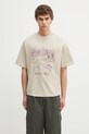 Carhartt WIP t-shirt bawełniany S/S Hackwork T-Shirt nadruk beżowy I035434.2LP60